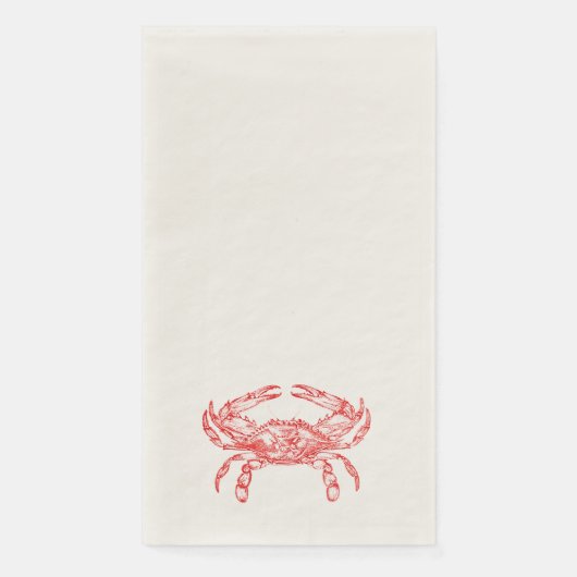 Serviette En Papier crabe rouge vintage (Devant)