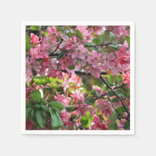 Serviette En Papier Crabelle rose Photo florale