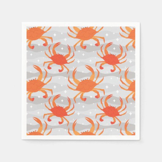 Serviette En Papier Crabes à vapeur (Devant)