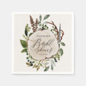 Serviette En Papier craie rustique + partie de douche nuptiale en tran (Devant)