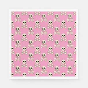 Serviette En Papier Crâne avec os