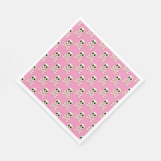 Serviette En Papier Crâne avec os (Coin)