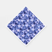 Serviette En Papier Crâne bleu foncé (Coin)