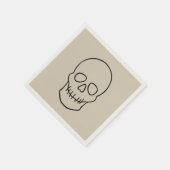 Serviette En Papier Crâne - Bone White et Bat Black (Coin)