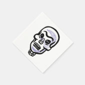 Serviette En Papier Crâne classique d'Halloween (Coin)