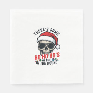 Serviette En Papier Crâne de Noël Ho Ho Ho Humour Design