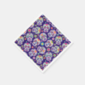 Serviette En Papier Crâne de Sucre (Coin)