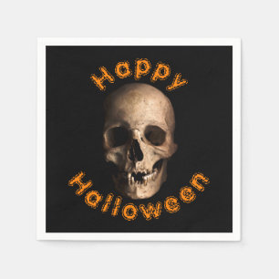 Serviette En Papier Crâne décomposé effrayant Joyeux Halloween