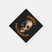 Serviette En Papier Crâne décomposé effrayant Joyeux Halloween (Coin)