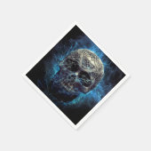 Serviette En Papier Crâne Effrayant (Coin)
