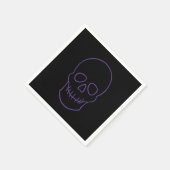 Serviette En Papier Crâne en violet et noir (Coin)