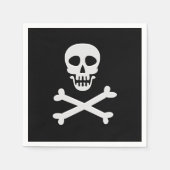 Serviette En Papier Crâne et os croisés (Devant)