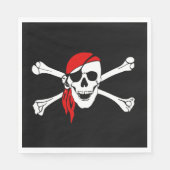 Serviette En Papier Crâne et os croisés du pirate (Devant)