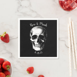 Serviette En Papier Crâne gothique Halloween Mariage serviettes