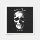 Serviette En Papier Crâne gothique Halloween Mariage serviettes (Devant)