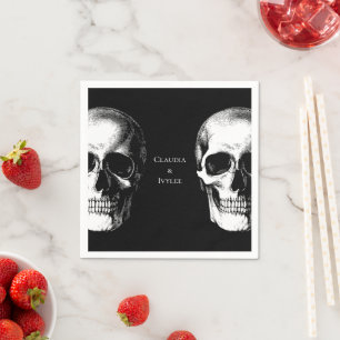 Serviette En Papier Crâne gothique Halloween Mariage serviettes