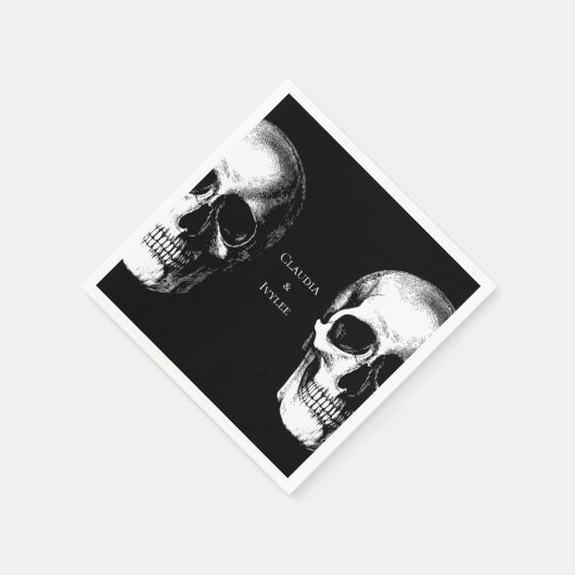 Serviette En Papier Crâne gothique Halloween Mariage serviettes (Coin)