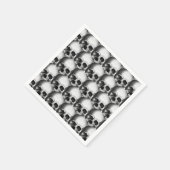 Serviette En Papier Crâne noir et blanc (Coin)