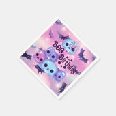 Serviette En Papier Crâne rose chauve-souris éffrayante araignée hallo (Coin)