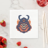 Serviette En Papier Crâne Samurai Oni (En situation)