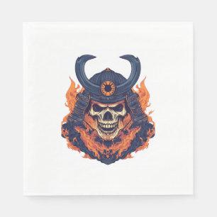 Serviette En Papier Crâne Samurai Oni