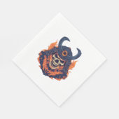 Serviette En Papier Crâne Samurai Oni (Coin)
