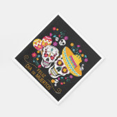 Serviette En Papier Crânes et fleurs à sucre du Parti (Coin)