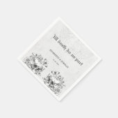 Serviette En Papier Crânes gothiques jusqu'à la mort ne nous séparons  (Coin)