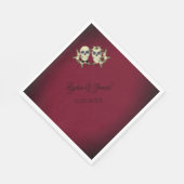 Serviette En Papier Crânes gothiques Réception de mariage (Coin)