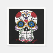 Serviette En Papier Crânes humains décorés Art Thunder_Cove (Devant)