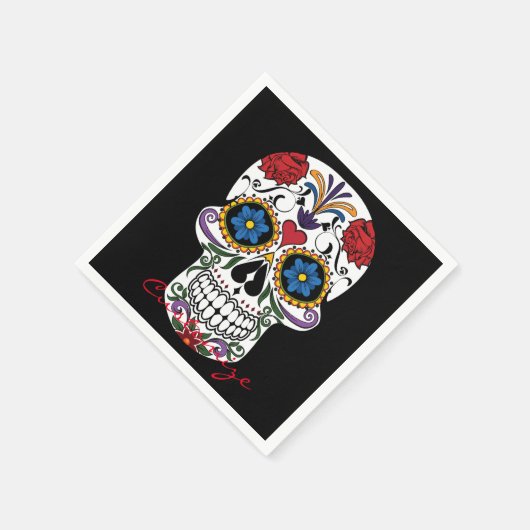 Serviette En Papier Crânes humains décorés Art Thunder_Cove (Coin)