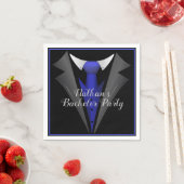 Serviette En Papier Cravate Bleu doux classique (En situation)