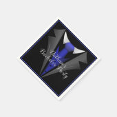 Serviette En Papier Cravate Bleu doux classique (Coin)