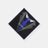 Serviette En Papier Cravate Bleu doux classique 2 (Coin)