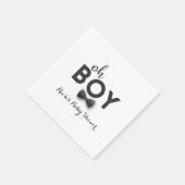 Serviette En Papier Cravate Bow Little Man Baby shower Napkin (Coin)