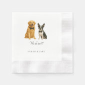Serviette En Papier Cravate Bow personnalisée 2 Pet Mariage (Devant)