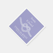 Serviette En Papier Cravate cardiaque le noeud mariage papier violet s (Coin)
