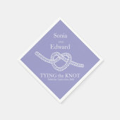 Serviette En Papier Cravate cardiaque le noeud mariage papier violet s (Coin)