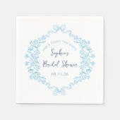 Serviette En Papier "Cravate du noeud" quelque chose de bleu Bow Fête  (Devant)