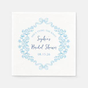 Serviette En Papier "Cravate du noeud" quelque chose de bleu Bow Fête 