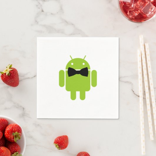 Serviette En Papier Cravate Formelle Bow Android Robot Icon (En situation)