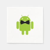 Serviette En Papier Cravate Formelle Bow Android Robot Icon (Devant)