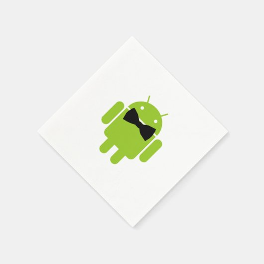 Serviette En Papier Cravate Formelle Bow Android Robot Icon (Coin)
