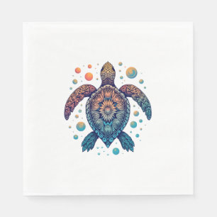 Serviette En Papier Cravate Hawaiian Sea Turtle-Dye Hawaii Vacances Pl
