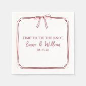 Serviette En Papier "Cravate Le noeud" Bow Bourgogne Maroon personnali (Devant)