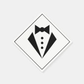 Serviette En Papier Cravate noire - Tuxedo Bacherlor Party (Coin)