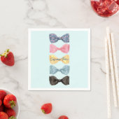 Serviette En Papier Cravates Bow personnalisés (En situation)