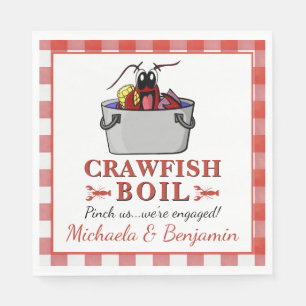 Serviette En Papier Crawfish Boil Couples de douche