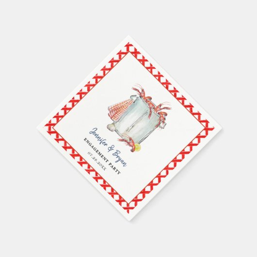 Serviette En Papier Crawfish Boil Seafood (Coin)