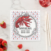 Serviette En Papier Crawfish Fruits de mer Cajun THÈME (En situation)